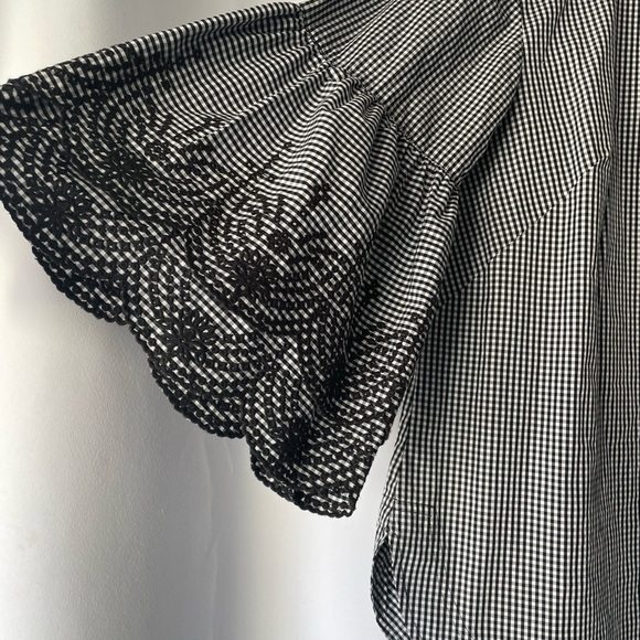 Ralph Lauren Black and White Gingham top NWOT size Large - Picture 4 of 5